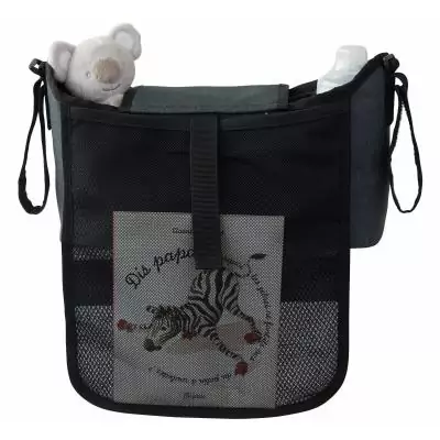 Organisateur de poussette - TINEO - 20 x 41 x 5,5 cm - Gris chiné