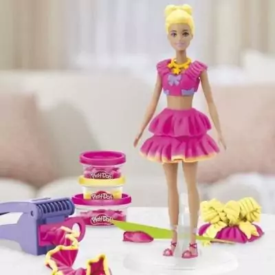 Play-Doh Barbie Dentelles et noeuds, coffret de pâte a modeler