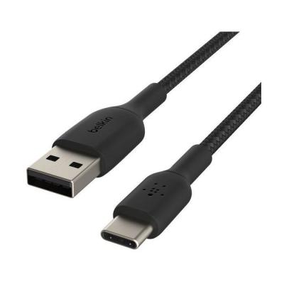 Câble tressé - BELKIN - USB-C vers USB-A - 0,15 m - Noir