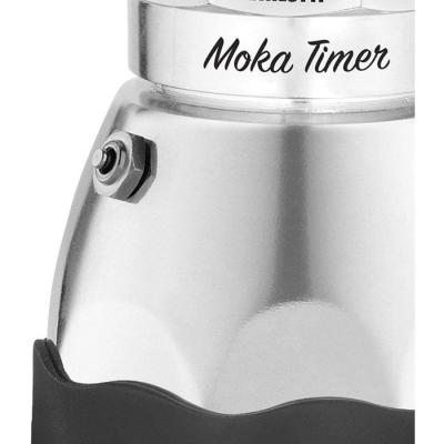 Cafetiere italienne électrique - BIALETTI - MOKA TIMER - 3 tasses - 120 ml - Inox