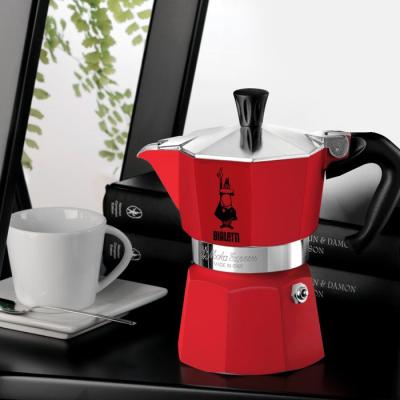 Cafetiere italienne - BIALETTI - Moka Express - Tous feux sauf induction - 6 tasses - 300 ml - Rouge