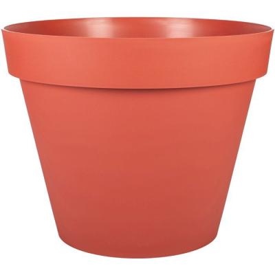 Pot de fleur Rond - EDA - Toscane - Ø 40 cm - 23 L - Intérieur/Extérieur - Ø 40 x H.32 cm - Orange Terre Battue