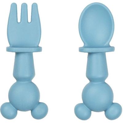 SET DE 2 COUVERTS SILICONE - 2 PCS silicone cutlery set MICKEY