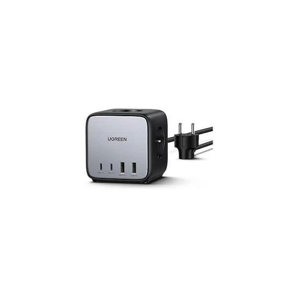 Chargeur rapide de bureau - UGREEN - 65W - Avec prises intégrées - Gris / Noir