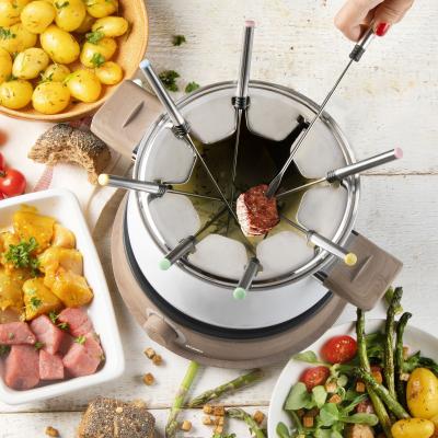 Appareil a fondue - DOMO - DO736F - 1500 W - 2 L - 8 personnes - Blanc/Bois