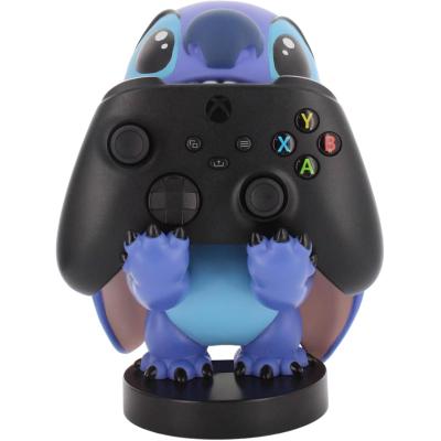Figurine Disney Stitch Sourire - EXQUISITE GAMING - Cable Guys - Support écouteurs, smartphone ou petit accessoire - 20 cm