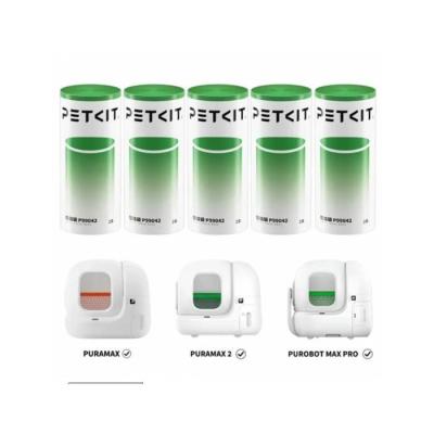 Lot de 5 rouleaux de 20 sacs poubelle - PETKIT - 8 L - Pour litiere automatique - Vert