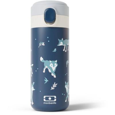 Gourde isotherme a bec verseur - MONBENTO - Enfants - Bouchon ouverture rapide - Pop Wolf
