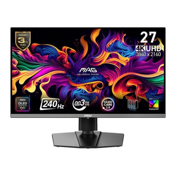 Ecran PC Gamer - MSI - 26.5 - UHD - 240Hz - Dalle QD-OLED - 0,03ms - Ajustable en hauteur - MAG 272UP QD-OLED X24