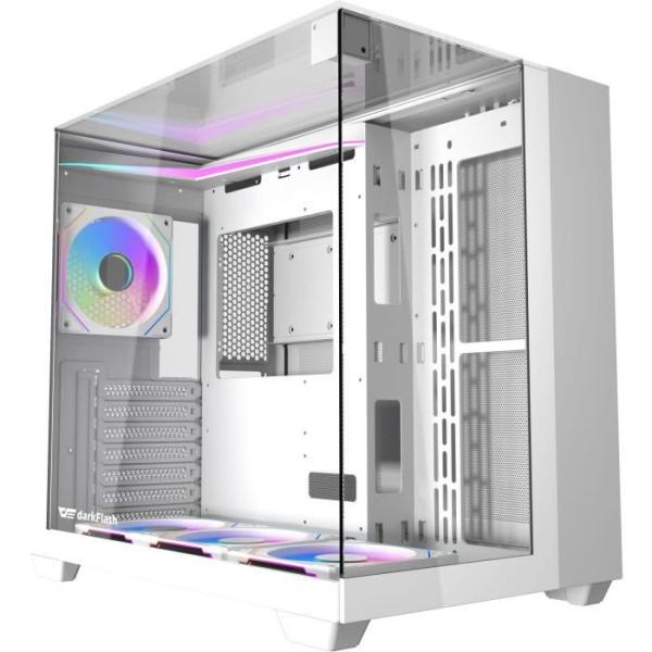 Boîtier PC - Darkflash - TH285 Blanc - Moyen tour - Format ATX - 4x120mm A-RGB - Blanc
