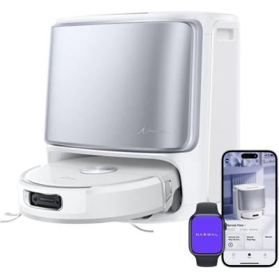 NARWAL FLOW - Aspirateur Robot Laveur avec Station - 22 000 Pa - DualFlow Anti-Enchevetrement Poil Animaux - Systeme Lavage Flow
