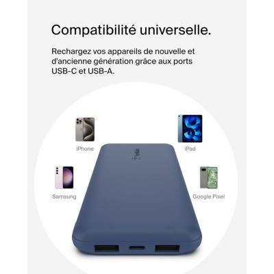 Batterie externe - BELKIN - 10 000 mAh - Bleu