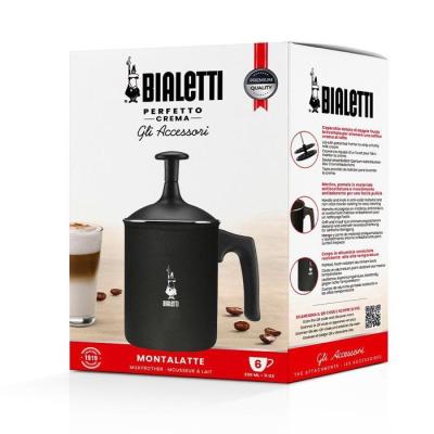 Mousseur a lait manuel - BIALETTI - PERFETTO CREMA - 160 ml - Noir