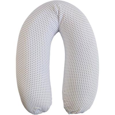 Coussin de maternité - CANDIDE - Jersey imprimé étoiles - Blanc / Bleu marine