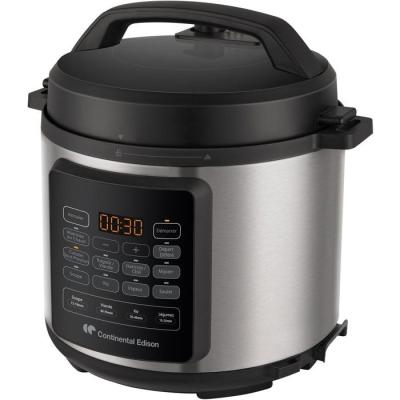 Multicuiseur Autocuisuer sous pression - CONTINENTAL EDISON - CEMCSP10006L - 6 L - 1000 W - Noir et inox