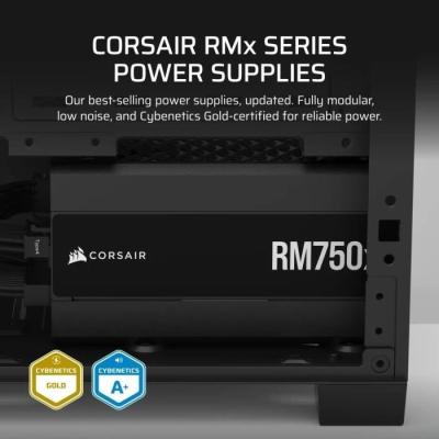 Alimentation PC - CORSAIR - RM750x Shift - 750 Watt - ATX 3.1 - PCIe 5.1 - Cybenetics GOLD Certified - Shifted Modular PSU