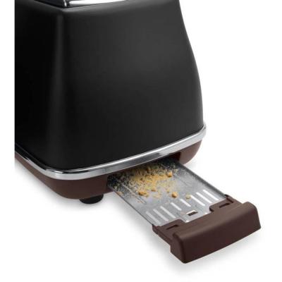 Grille-pain - DELONGHI - CTOV2103.BK - 900 W - 2 fentes - Noir mat / Chocolat