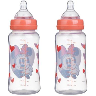 Lot de 2 biberons - DISNEY BABY - MINNIE COLLECTOR - 360 ml - Tétine silicone - Débit 3 positions