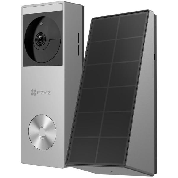 Sonnette vidéo connectée - EZVIZ - HP3 PRO - Panneau solaire argent inclus