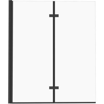 Pare baignoire 2 volets pivotants - HOME GENERATION - Maggy noir - 100 x 140 cm