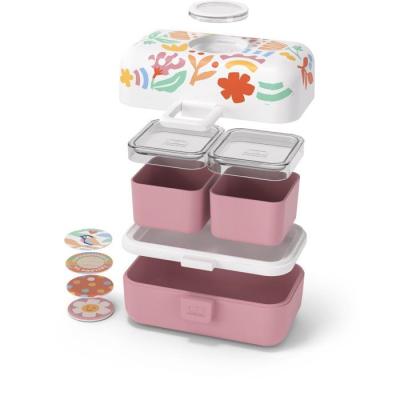 Lunch Box Enfant - MONBENTO - 3 Compartiments - Sans BPA - MB Tresor Papercut