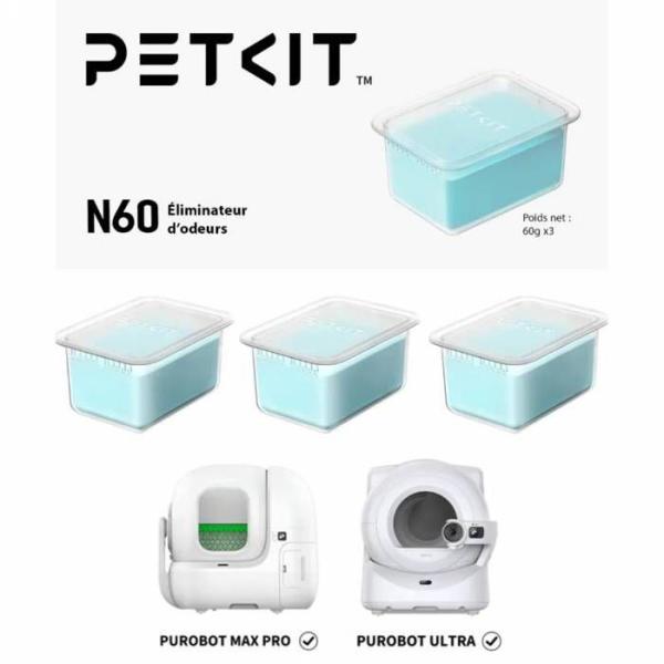 Lot de 3 désodorisants - PETKIT - N60 - Pour litiere automatique