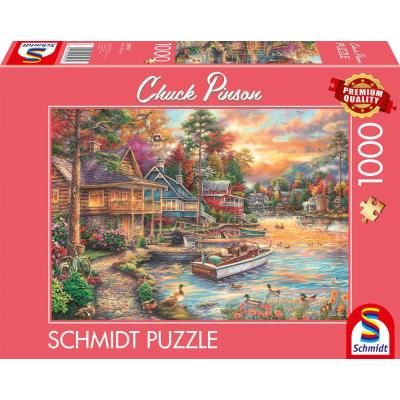 Puzzle 1000 pieces - SCHMIDT - Chuck Pinson - Paysage en Or du Soir - Multicolore - Pour Adultes