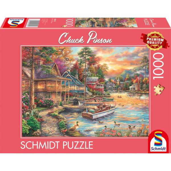 Puzzle 1000 pieces - SCHMIDT - Chuck Pinson - Paysage en Or du Soir - Multicolore - Pour Adultes
