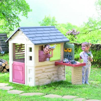 Smoby Life - Maison Nature + Atelier - Fabriquée en France - Matiere Recyclée - 39 accessoires - Des 2 ans