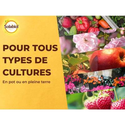 Engrais complet liquide - SOLABIOL - 2,5 L - Jusqu'a 250 L de solution - Universel - Tous types de cultures
