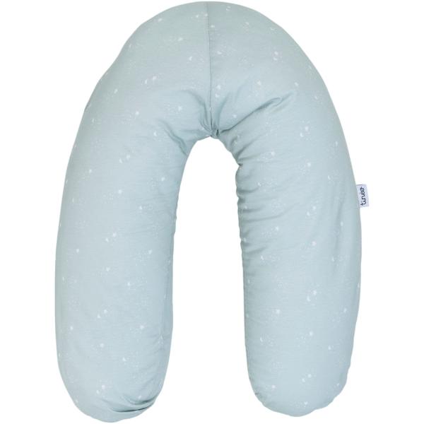 Coussin de maternité - TINEO - Jersey de coton - Vert d'eau / Étoiles