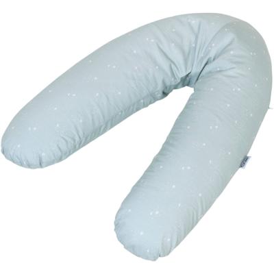 Coussin de maternité - TINEO - Jersey de coton - Vert d'eau / Étoiles