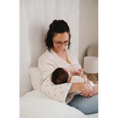 Brassard d'allaitement - TINEO - Jersey de coton - Ecru / Hérissons