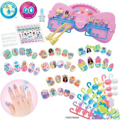 Mon coffret de manucure - AQUABEADS - Barbie - 40 ongles avec décorations - Des 4 ans