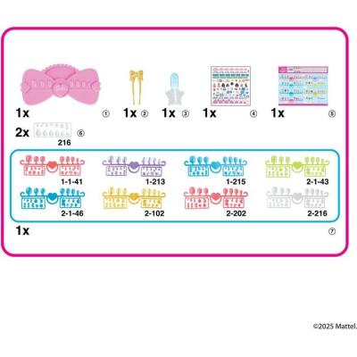 Mon coffret de manucure - AQUABEADS - Barbie - 40 ongles avec décorations - Des 4 ans