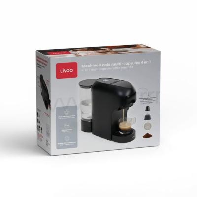 Machine a café multi-capsules 4-en-1 - LIVOO - DOD217N - 1400 W - 7 niveaux d'intensité du café - Noir Machine a café multi-capsules 4-en-1 - LIVOO - DOD217N - 1400 W - 7 niveaux d'intensité du café - Noir