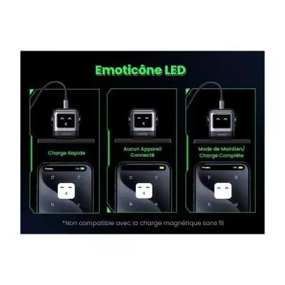 Chargeur secteur robot 4 ports - UGREEN - 100W - PD - Noir Chargeur secteur robot 4 ports - UGREEN - 100W - PD - Noir