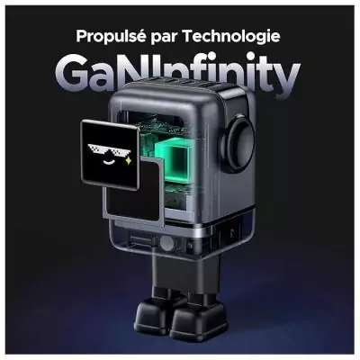 Chargeur mural 4 ports Robot - UGREEN 100W PD - Rapide et pratique