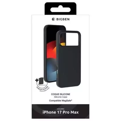 Coque MagSafe pour iPhone 17 Pro Max en Silicone Noir - Protection élégante