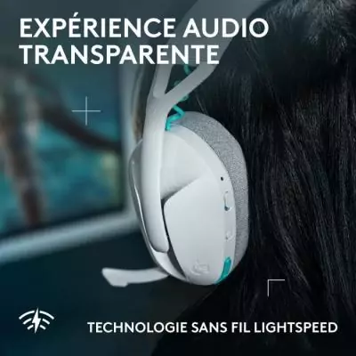 Casque gamer sans fil Logitech G G321 Lightspeed Blanc - Performance ultime Casque gamer sans fil Logitech G G321 Lightspeed Blanc - Performance ultime