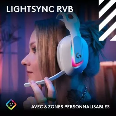 Casque gamer sans fil Logitech G Astro 120 X Lightspeed Blanc - Liberté de mouvement et qualité audio