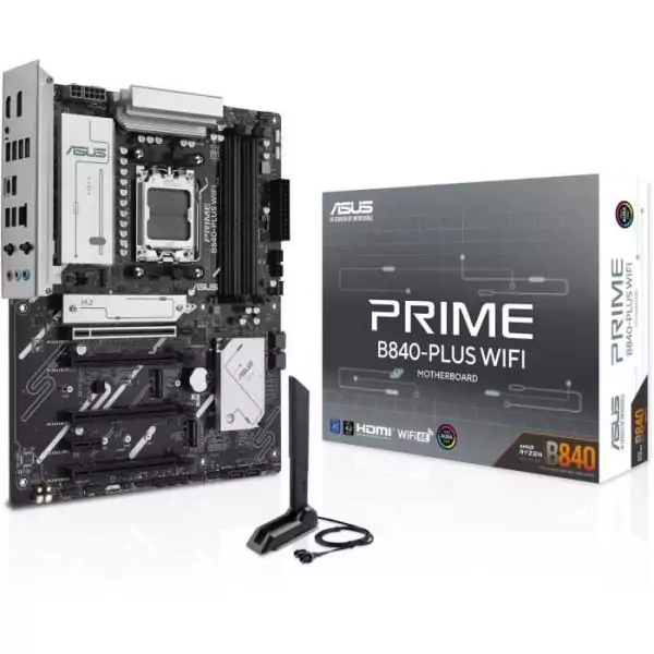Carte mere - ASUS - PRIME B840-PLUS WIFI - AMD B840 - Emplacement AM5 ATX