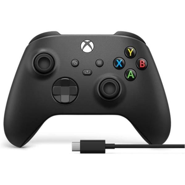 Manette de jeu + câble USB-C - Xbox - Sans fil - Noir