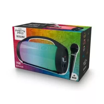 Enceinte sans fil BIGBEN PARTYBTPRO - Bluetooth - USB - Micro SD - AUX-IN - 38cm - 75W - Avec micro filaire Enceinte sans fil BIGBEN PARTYBTPRO - Bluetooth - USB - Micro SD - AUX-IN - 38cm - 75W - Avec micro filaire