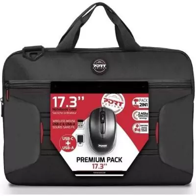 Pack Premium: Sacoche PC Portable 17 + Souris sans fil - Tout-en-un!