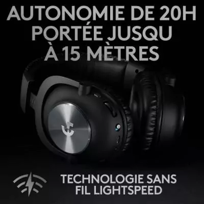 Casque gamer sans fil Logitech G Pro X Bluetooth PC - Noir