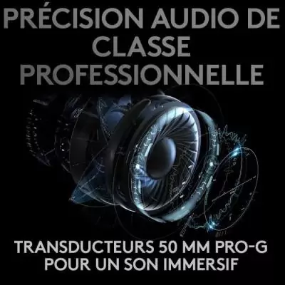 Casque gamer sans fil Logitech G Pro X Bluetooth PC - Noir