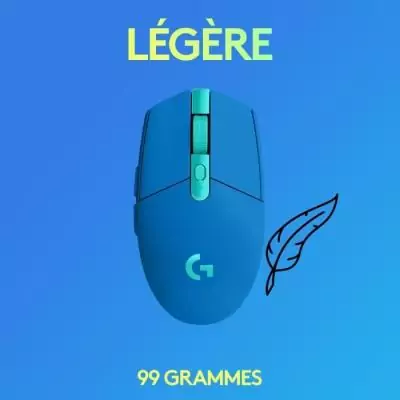 Souris Gamer Sans Fil Logitech G305 Lightspeed Bleu - Liberté de Mouvement