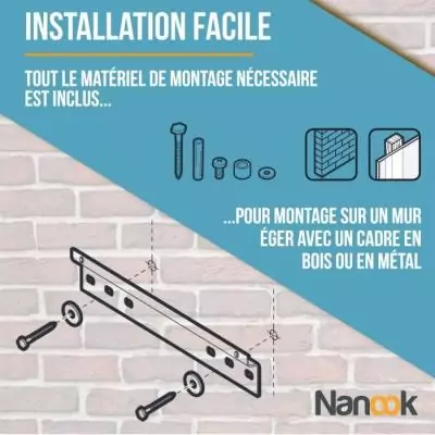 NANOOK Support Mural inclinable pour téléviseurs de 32-55 Pouces- Solution de Montage pour des télés LCD et (O)LED - Noir NANOOK Support Mural inclinable pour téléviseurs de 32-55 Pouces- Solution de Montage pour des télés LCD et (O)LED - Noir