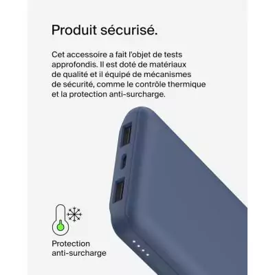 Batterie externe - BELKIN - 10 000 mAh - Bleu Batterie externe - BELKIN - 10 000 mAh - Bleu